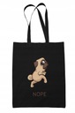 Ekologická ECO Cotton Shopper Bag Pug Mops Čierna