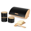 Modern Breadbox Veľký set Konighhoffer Cosmic čierny bambus + plechovky