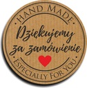 HAND MADE nálepky Ďakujeme za objednanie 100 ks