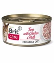 Brit Care Adult Tuniak s kuracím mliekom 12x70g