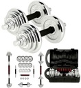 Činky Cvičenie Barbell SET 2x10kg + Kufor