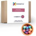 Sada náhradných loptičiek na guľôčkovú dráhu Connetix, farba Pastel, 16 loptičiek