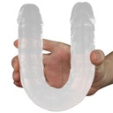 Obojstranné dildo 30cm CLEAR dvojité dildo