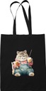 Cat Bag Funny Fat Man 1 Módna čierna