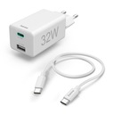 HAMA MINI 32W PD/QC 1xUSB-C; 1x KÁBEL USB-A+C-C