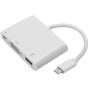 Qoltec Adaptér USB 3.1 Type C samec VGA samica + USB