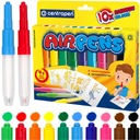 Nafukovacie fixy Centropen Airpen Rainbow 10 farieb + 4 šablóny