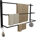 Kúpeľňový stojan na uteráky nástenný rebrík 60 cm TRIPLE Loft Black