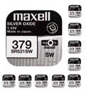 MAXELL 379 SR521SW 1,55V 10ks BATÉRIE