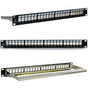 Patchpanel panel RACK 19'' 24p 1U prázdny držiak