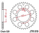 JT zadné ozubené koleso 819 37 SUZUKI RG 250 '83-84