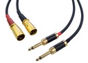 Kábel 2x 6,3 Jack - 2x XLR (M) Klotz 1m