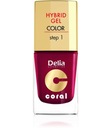 Delia Coral Hybrid Gel lak na nechty Burgundsko