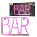 NEON LED nápis BAR dekoračný 3xAA / USB záves