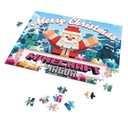 Puzzle + MENO + krabica MINECRAFT A3 252 ks