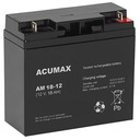 BATÉRIA AGM VRLA BATÉRIA ACUMAX AM 12V 18Ah APC RBC UPS NAPÁJACÍ ZDROJ AM18-12