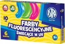 ŠKOLSKÉ FARBY PRE DETI Kreatívne fluorescenčné farby 6 farieb ASTRA