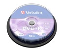 DVD+R Verbatim 16x 4,7 GB (Cake 10) MATNÝ STRIEBORNÝ