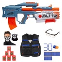 NERF MEGAPACK SET MOTOBLITZ ZBRAŇ + PRÍSLUŠENSTVO VESTA OKULIARE ŠÍPKA