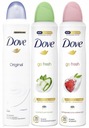 Dove Antiperspirant Go Fresh Original Granátové jablko Cucumber MIX 250ml x3 Set