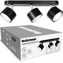 Heckermann 8795316A LED bodové svietidlo, čierne, 3x hlavica