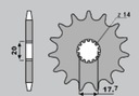 CHT PREDNÉ OZNAČENIE 440 13 YAMAHA YZ 125 87-04