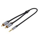 VENTION Jack kábel 3,5mm - 2x RCA opletený - 1m