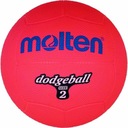 Gumová lopta Molten Dodgeball DB2-R, ročník 2, červená