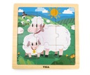 Viga 44622 Puzzle na podstavci, 9 dielikov - Ovečka