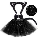 SET MAČIATKA kitten OUTFIT UŠIČKA ČELENKA + TUTU 40cm