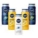 NIVEA MEN sprchový gél 3v1 pre mužov - umývanie vlasov na telo 500ml x 5