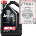 MOTUL ŠPECIFICKÝ 229,52 5W30 MERCEDES 229,52 C3 5L