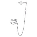 Strieborné náušnice Ear Cuff Swallow Strieborné 925 Trusky náušnice