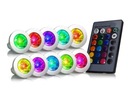 SET 10x DEKORATÍVNE RGB GU10 LED OSVETLENIE + DIAĽK