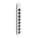 Qoltec Power strip | 8 zásuviek | 1,8 m | biely