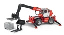 BRUDER 02129 zdvihák Manitou MRT2150 + PRÍSLUŠENSTVO