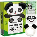 Set masky na tvár + kozmetická čelenka panda set Mond'Sub mask