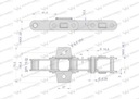 Podávacia reťaz CA550VD, čeľusť K1 každý 6. článok, 5m