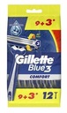 Holiace strojčeky Gillette Blue3 Comfort 12 ks v sáčku