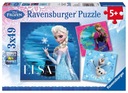 2D puzzle Frozen Elsa Anna Olaf 3x49 el 9269