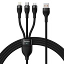 Baseus USB kábel 3v1 USB-C microUSB Lightning 1,2m