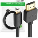 UZELENÝ KÁBEL HDMI-MICRO HDMI 19 PIN 2.0V 4K 60HZ 30AWG 1.5M ČIERNA