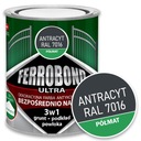 Farba na kov Liatina proti hrdzi ANTRACITOVÁ POLOMATNÁ RAL7016 0,7L Ferrobond Ultra