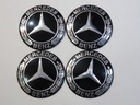 4x hliníkové nálepky na čiapky MERCEDES 65 mm