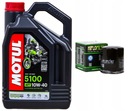 MOTUL 5100 OLEJ 10W40 4T 4L + OLEJOVÝ FILTER HF303