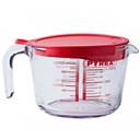 SKLENENÝ džbán s odmerkou a viečkom PYREX, 1L