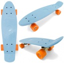 SKATEBOARD FISZKA DOSKA 55cm 7-ZNAČKOVÁ MODRO ORANŽ