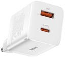 Baseus USB+USB-C QC 3.0 PD 30W nástenná nabíjačka