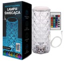 KRYŠTÁLOVÁ LED RGB LAMPA SHINKING ROSE DIAĽKOVÉ OVLÁDANIE USB-C DOTYKOVÉ 16 FAREB