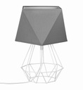 Nočná lampa Diamond LOFT WHITE, šedé tienidlo